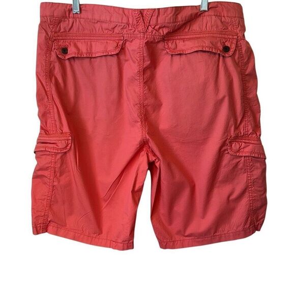 Buffalo David Bitton Howan Salmon Pink Mens Cargo Cotton Shorts 40 - Picture 2 of 11